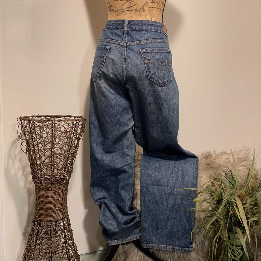 🔵HIGH WAISTED CURVY BANDOLINO BLU DENIM MEDIUM WASH JEANS - Picture 14 of 16